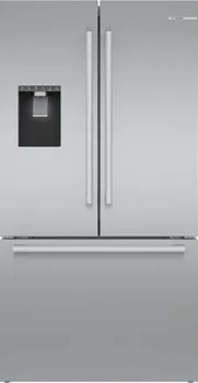 Front view of the Bosch 500 Series B36CD50SNS refrigerator