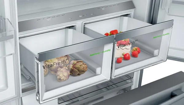 A close-up of Bosch VitaFresh drawers 