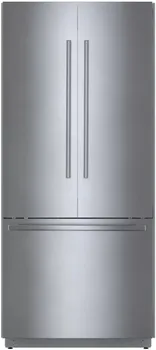 Front view of the Bosch Benchmark B36BT935NS refrigerator