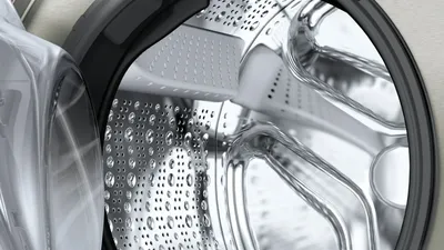 A close-up of the Bosch WGB246AXUC washer drum
