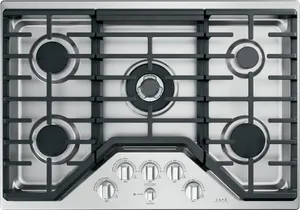 Overhead view of the Cafe CGP95302MS1 cooktop