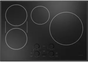 Overhead view of the Cafe CHP90301TBB 30” induction cooktop