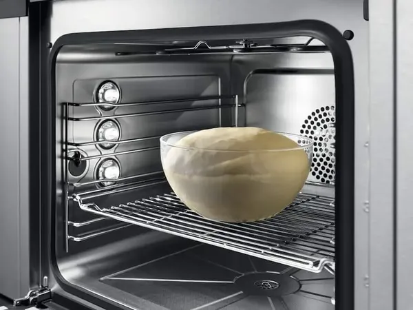 Dough proofing inside of a Miele steam oven