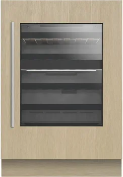 Front view of the Fisher & Paykel RS2435V2RT1 wine cooler