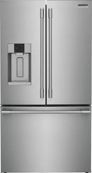 Front view of the Frigidaire Professional PRFS2883AF French door refrigerator 