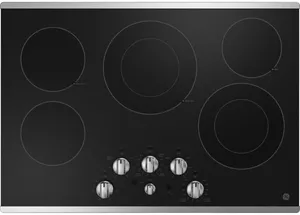Overhead view of the GE JEP5036STSS glass cooktop