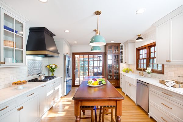 A modern galley-style kitchen 