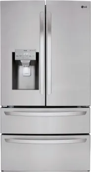 Front view of the LG LMXS28626S French door refrigerator 