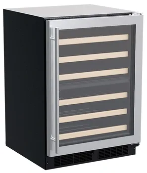 Front view of the Marvel MLWD224SG01A wine cooler