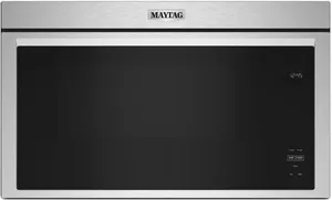 Front view of the Maytag MMMF6030PZ over the range microwave