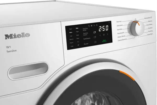 A close-up of the Miele WWD 660 WCS washer 
