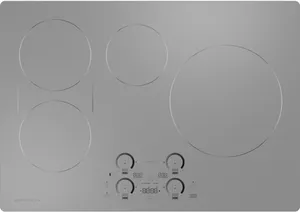 Overhead view of the Monogram ZHU30RSTSS 30” induction cooktop