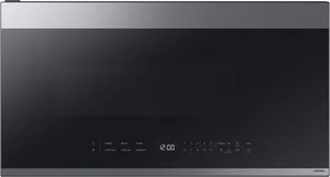 Front view of the Samsung ME21DG6500SR over the range microwave 