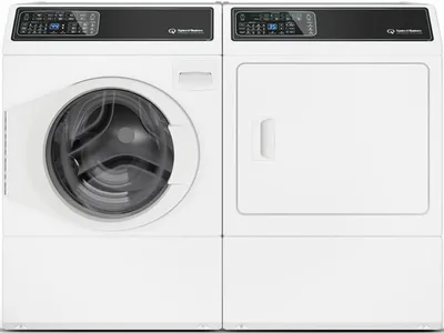 Front view of the Speed Queen TR7003WN washer and DR7004WE dryer