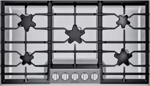 Overhead view of the Thermador Masterpiece SGSXP365TS cooktop