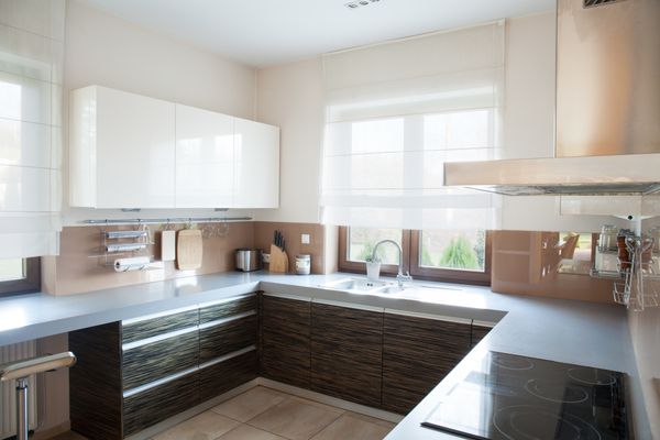 A modern U-shaped kitchen 