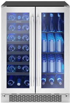 Front view of the Zephyr Brisas BWB24C32AG wine cooler 