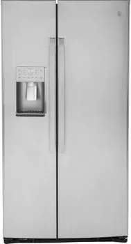 Front view of the GE Profile PSE25KYHFS refrigerator 