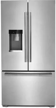 Front view of the JennAir JFFCC72EHL refrigerator 