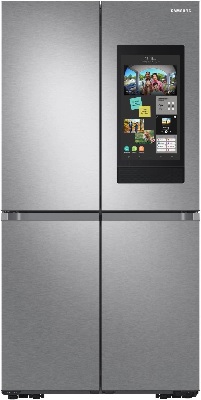 Front view of the Samsung RF23A9771SR Family Hub refrigerator 