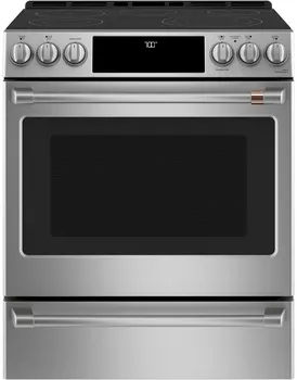 Front view of the Cafe CES700P2MS1 range 