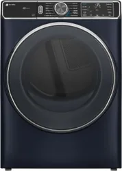 Front view of the GE Profile PFD87ESPVRS dryer 