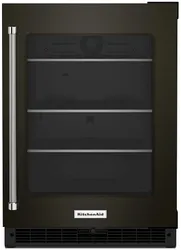 Front view of the KitchenAid KURR314KBS beverage center