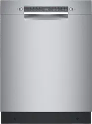 Front view of the Bosch SGE78C55UC dishwasher 