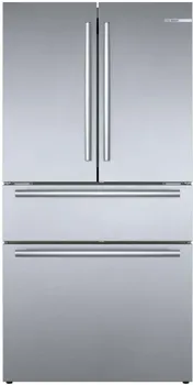 Front view of the Bosch 800 Series B36CL80SNS refrigerator 