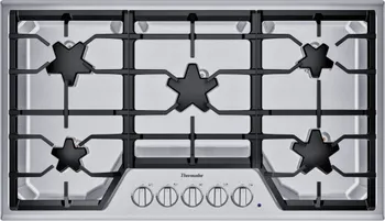 Front view of the Thermador SGS365TS cooktop