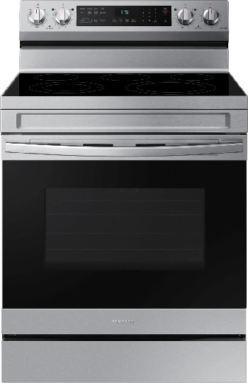 Front view of the Samsung NE63A6511SS electric range 