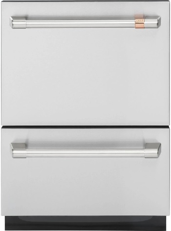 Front view of the Café CDD420P2TS1 drawer dishwashers 