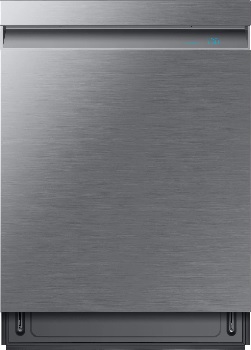 Front view of the Samsung DW80R9950US dishwasher 