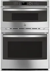 Front view of the GE Profile PT9800SHSS microwave oven combo