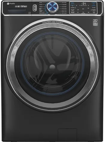 Front view of the GE Profile PFW950SPTDS front load washer 