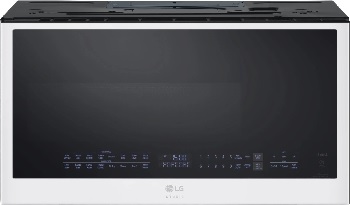 Front view of the LG Studio MHES1738N over the range microwave 