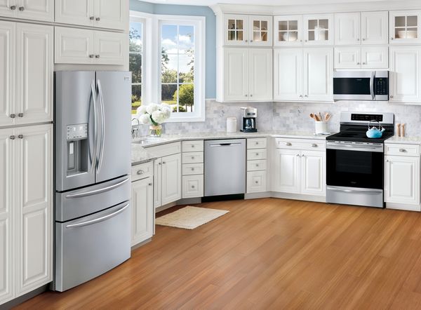 A kitchen featuring Frigidaire appliances 