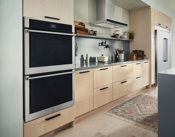 A kitchen featuring a Frigidaire oven and refrigerator 
