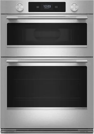Front view of the KitchenAid KOEC730SPS microwave oven combo 