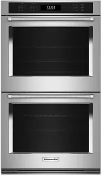 Front view of the KitchenAid KOED530PSS double wall oven 
