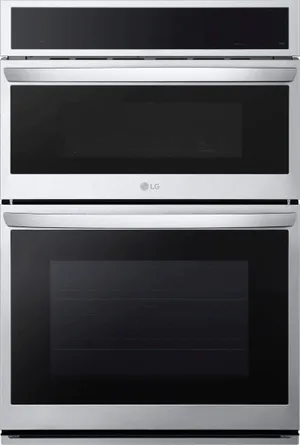 Front view of the LG WDEP9423F double oven