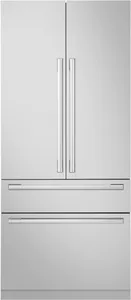 Front view of the Signature Kitchen Suite SKSFD3604P French door refrigerator