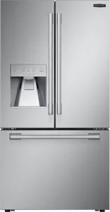 Front view of the Signature Kitchen Suite SKSFD3623SD French door refrigerator