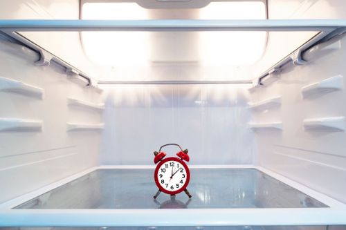 Clock inside of a Refrigerator 