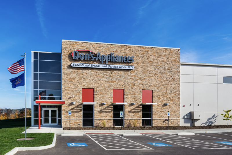 Exterior of one of Don's Appliances Pittsburgh appliance showrooms