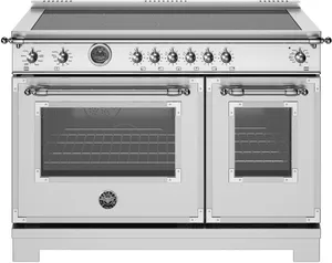 Front view of the Bertazzoni Heritage Series HER486IGFEPXT range 