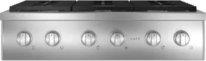 Front view of the Cafe CGU366P2TS1 rangetop