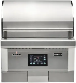 Front view of the Coyote C2P36 pellet grill 