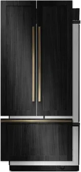 Front view of the JennAir JF36NXFXDE French door refrigerator 
