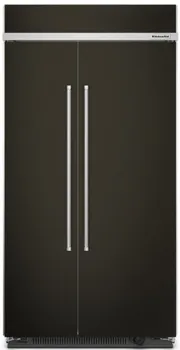 Front view of the KitchenAid KBSN702MBS refrigerator 